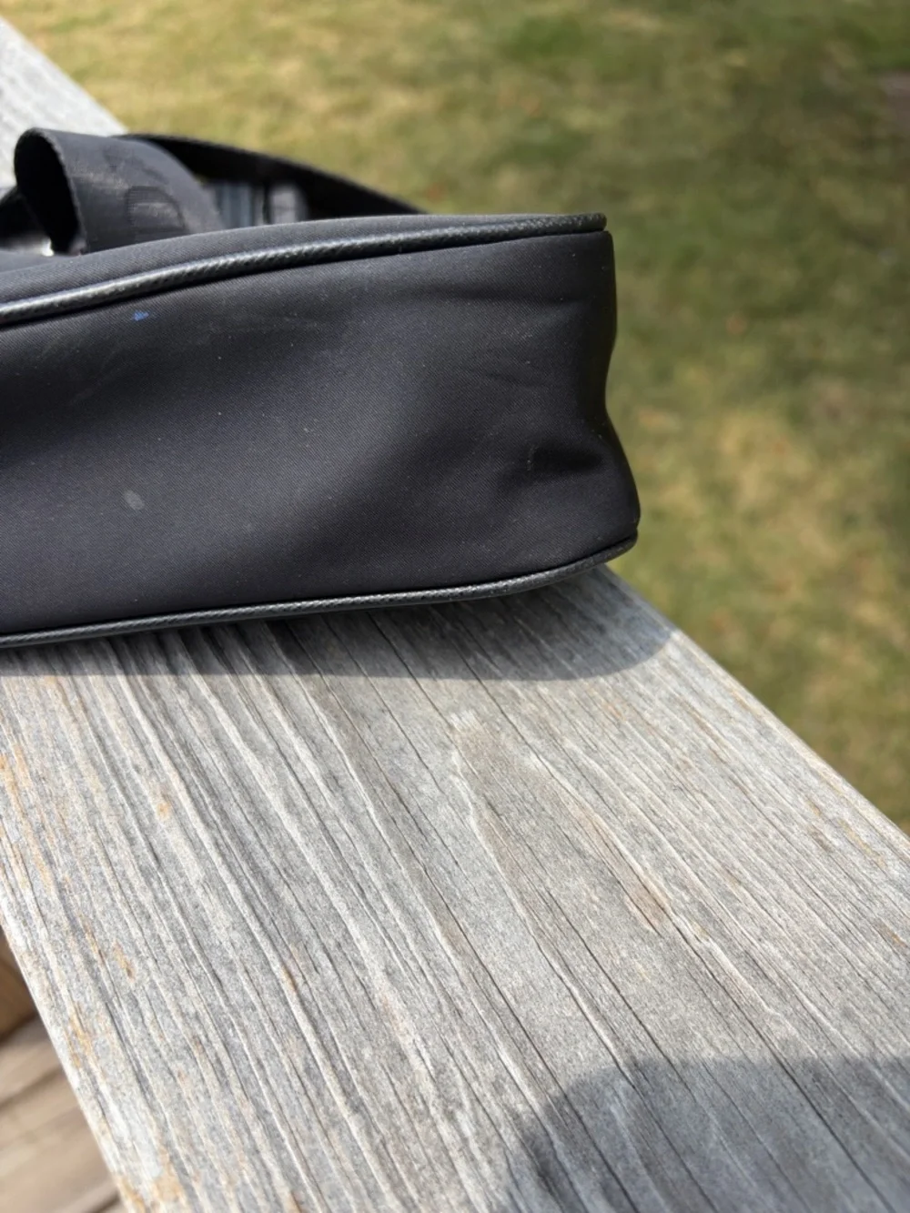 Prada Re-Edition 2005 Black Nylon Messenger Bag with Logo Strap